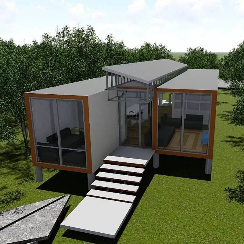 Foldable Prefabricated اسٽيل جي جوڙجڪ گھر
