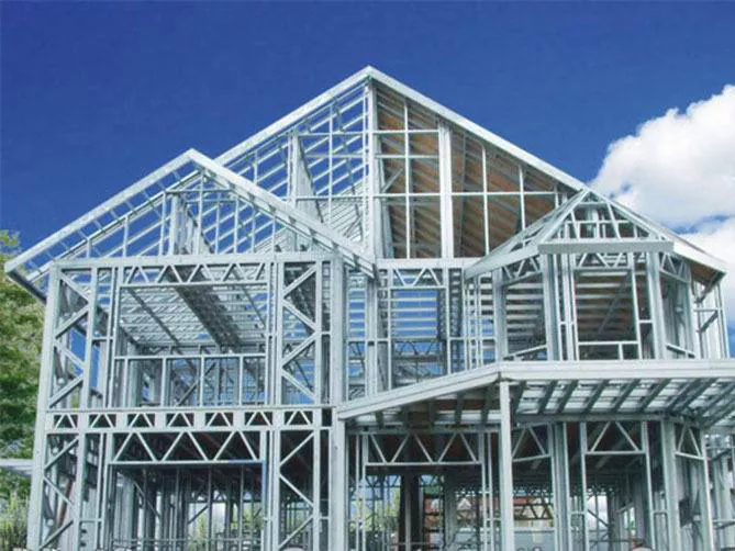 هلڪو اسٽيل فريم Prefab ڌاتو بلڊنگ اسٽيل ساخت ڪانفرنس هال