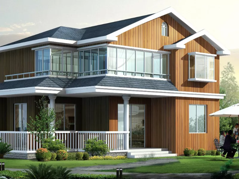 عيش ۽ جديد تيار ٿيل لائيٽ گيج Prefab اسٽيل ولا