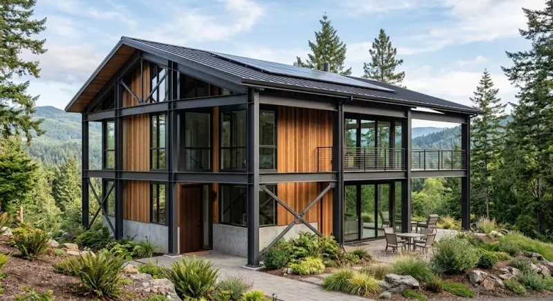 Prefabricated سنگل ڪهاڻي اسٽيل جي جوڙجڪ گھر جي تعمير