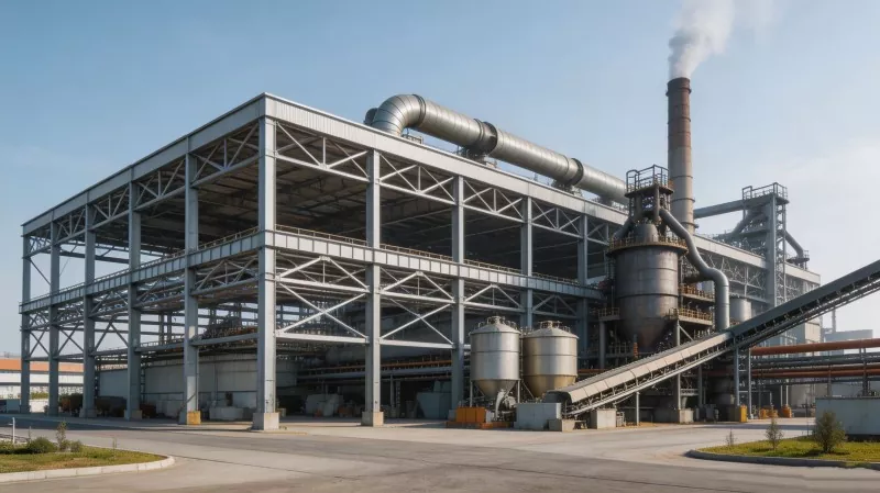 اسٽيل جي جوڙجڪ Metallurgical ڪارخاني جي تعمير
